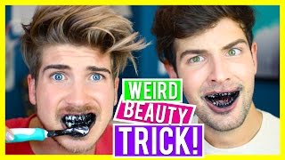 TESTING WEIRD BEAUTY PRODUCTS TEETH WHITENING [upl. by Nnilsia]