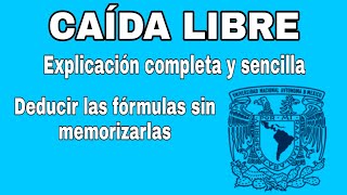 CAÍDA LIBRE  Explicación completa  Cómo obtener todas las fórmulas de caída libre  Física UNAM [upl. by Nitsruk957]