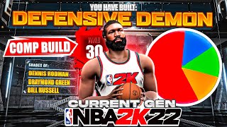 This Build is A Defensive Demon NBA 2K22 Comp Defensive Center Build Best Center Defensive Badges [upl. by Anuahc]