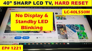 1221 Sharp LCD TV Hard RESET  Factory RESET [upl. by Galvan]