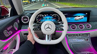 NEW 2022 ECLASS Facelift POV DRIVE E450 Interior Ambiente Review [upl. by Rinaldo]