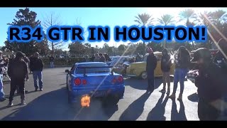 R34 GTR IN USA Arrives at Coffee and Cars [upl. by Gavini]