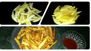 Mouth watering finger fries🍟  Crispy fries recipe cooking with Amber  Ambers tasty creations [upl. by Niple]