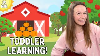 Toddler Learning Fall Fun for Kids Letter A  Songs for Preschoolers  Happy Youre Here [upl. by Allecnirp]