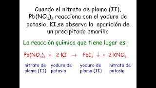 Mezcla de Ioduro Potasico con Nitrato de plomo II [upl. by Salokin884]