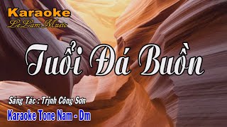 Karaoke  TUỔI ĐÁ BUỒN  Tone Nam  Trịnh Công Sơn  Lê Lâm Music [upl. by Herrle]