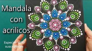 Como pintar mandalas con acrilicos 3 [upl. by Ila]