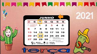 Calendário Animado Festa Junina  22 de Junho [upl. by Wanfried]