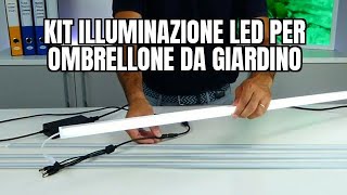 Kit Illuminazione LED per Ombrellone da Giardino 3360 Lm [upl. by Naol844]