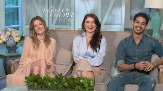 THE PERFECT COUPLE Interview Meghann Fahy Eve Hewson Ishaan Khatter Netflix Spoilerfree [upl. by Kenay]