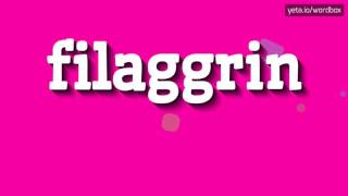 FILAGGRIN  HOW TO PRONOUNCE IT [upl. by Urbani]