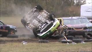 Rollover during Last Man Standing Figure 8 race  Big Murs Tavern Day of Destruction 20 [upl. by Ennaeerb479]