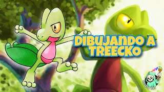 Dibujando a TREECKO Shorts [upl. by Annocahs]