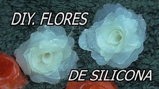 DIY HACER ROSAS HACER FLORES DE SILICONA HOT GLUE ROSES [upl. by Assirahs]