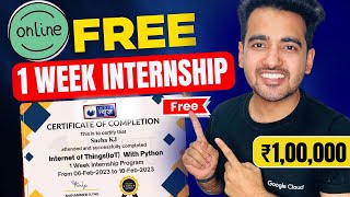 Free Online Internships ➤ 1 Week to 6 Month  Earn ₹1 LakhMonth  Grand Summer Internship Fair 2024 [upl. by Rosana668]