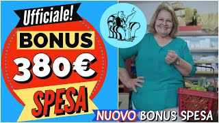 ECCOLO❗️ NUOVO BONUS 380€ UNA TANTUM 💰 👉 carta spesa risparmio 💳 [upl. by Jacobson]