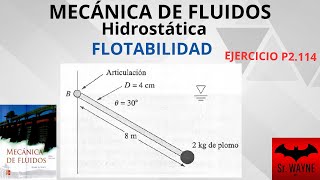 Hidrostática Flotabilidad  Ejercicio P2114 Frank M White 6 ed [upl. by Alena]