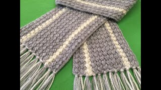 Easy Scarf  Crochet Scarf  One Row Repeat [upl. by Ifill]