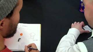 Oliver Jeffers teaches John Boyne to draw [upl. by Edya43]