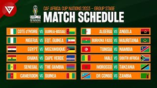 Match Schedule CAF Africa Cup of Nations 2023 Group Stage [upl. by Mloc977]