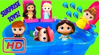 PLUS Disney Princesses Dive for Toy Surprises in Swimming Pool Elsa Jasmine Belle Anna [upl. by Gottlieb]