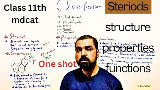 Steriods  Classiffication of lipids  Class 11  mdcat  in urdu hindi [upl. by Norvun464]