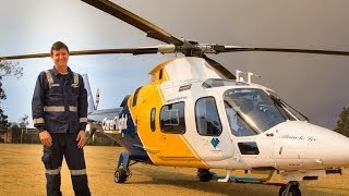 Careflight Helicopter taking off at Springwood Highschool [upl. by Sandon]