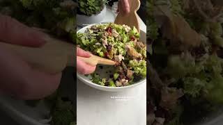 Broccoli Chicken Salad  Easy High Protein Recipe [upl. by Adnyleb]