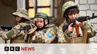 Its scary  sos giving birth The female unit in Ukraine gunning down Russian drones  BBC News [upl. by Trauts361]