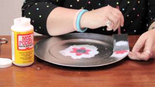 How to Decorate a Plate With Mod Podge  Fun Crafts amp Decorations [upl. by Aileda]