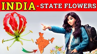 State Flowers of all Indian States 🇮🇳  stateflower statesymbol [upl. by Child]