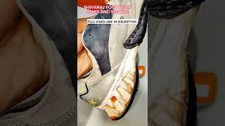 shivarajfootwear REEBOK SPORTS SHOES LEATHER RESTORATION WORK DONE BY NAGESH AT SHIVARAJ FOOTWEAR 🙏 [upl. by Duffie]