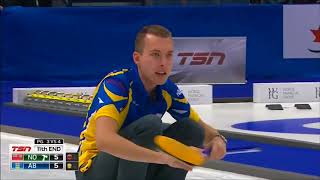 2018 Brier Perfect draw in the extraend by Brendan Bottcher [upl. by Telocin]