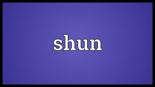 Shun Meaning [upl. by Deana]