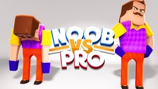 NOOB VS PRO  HELLO NEIGHBOUR CHALLENGE GAMES  Minecraft [upl. by Enyawad]