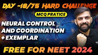 Neural Control and Coordination  Top 80 MCQs  Day 1875  75 Hard Challenge  NEET 2024 [upl. by Doralynn]