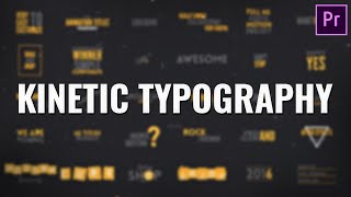 Premiere Pro Kinetic Typography Animation 2020 [upl. by Berke]