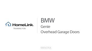 BMW HomeLink Training for Genie and Overhead Door Garage Doors [upl. by Hufnagel]