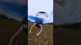 Who needs hands 🤣🪂 paragliding parapente gleitschirm insta360 nature naruto outdoors [upl. by Wivestad]