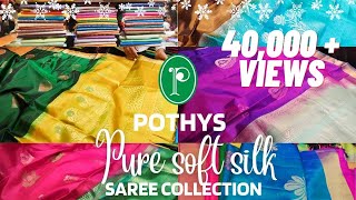 POTHYS KANCHIPURAM PURE SOFT SILK SAREES ATTAGASAMANA COLOR COMBINATION LATRENDING COLLECTION [upl. by Dimond206]