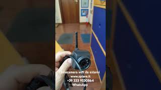 Telecamera wifi con infrarossi da esterno alimentazione 12220 volt [upl. by Kacey404]