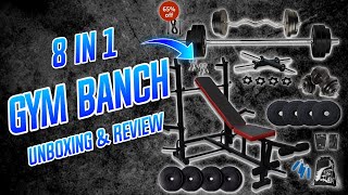 Unboxing 8 in 1 Exercise Banch Home Gym Workout [upl. by Demah942]