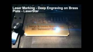 Laser Marking  Deep Laser Engraving  Brass Plate [upl. by Shue953]