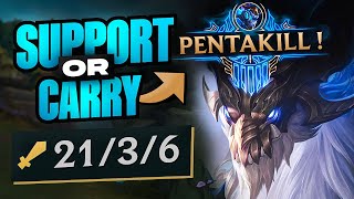 NEW AURELION SOL PENTAKILL ON SUPPORT ROAMING GOD [upl. by Theone]