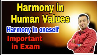 Harmony  Human Values  Types of Harmony  Harmony within oneself [upl. by Olumor683]