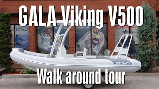 GALA Viking V500  165 ft long aluminum hull RIB rigid inflatable boat  Walk around tour [upl. by Natassia]