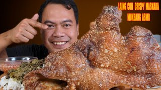 LAING CON MASKARA  MUKBANG ASMR [upl. by Eardnoed]