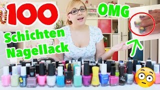 100 SCHICHTEN NAGELLACK  der DIY TEST  100 Coats of Nail Polish [upl. by Anifad138]