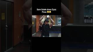 Sam Sulek doing the famous zyzz pose after months 🤣 gym muscle samsulek [upl. by Konyn]