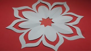 How to make simple amp easy paper cutting flower designs paper flowerDIY Tutorial by step by step [upl. by Treborsemaj453]